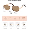 image:imageSOJOS Trendy Polarized Hexagon Sunglasses for Women Men UV400 Retro Rectangle Shades SJ1238TortoiseBrown