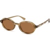 image:imageSOJOS Trendy Polarized Oval Sunglasses for Women MenFashion Ovale Rounded Shades Fashion Wave Frame UV400 Protected SJ2697Brown