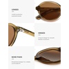 image:imageSOJOS Trendy Polarized Oval Sunglasses for Women MenFashion Ovale Rounded Shades Fashion Wave Frame UV400 Protected SJ2697Brown