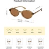 image:imageSOJOS Trendy Polarized Oval Sunglasses for Women MenFashion Ovale Rounded Shades Fashion Wave Frame UV400 Protected SJ2697Brown