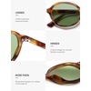 image:imageSOJOS Trendy Polarized Oval Sunglasses for Women MenFashion Ovale Rounded Shades Fashion Wave Frame UV400 Protected SJ2697Yellow Demi