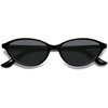 image:imageSOJOS Trendy Polarized Oval Sunglasses for Women Retro Chic 90s Shades Lightweight Sunnies SJ2656Black Frame Grey Lens