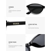 image:imageSOJOS Trendy Polarized Oval Sunglasses for Women Retro Chic 90s Shades Lightweight Sunnies SJ2656Black Frame Grey Lens