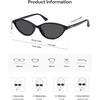 image:imageSOJOS Trendy Polarized Oval Sunglasses for Women Retro Chic 90s Shades Lightweight Sunnies SJ2656Black Frame Grey Lens