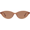 image:imageSOJOS Trendy Polarized Oval Sunglasses for Women Retro Chic 90s Shades Lightweight Sunnies SJ2656Brown Frame Brown Lens