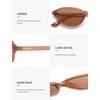 image:imageSOJOS Trendy Polarized Oval Sunglasses for Women Retro Chic 90s Shades Lightweight Sunnies SJ2656Brown Frame Brown Lens