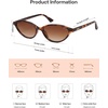image:imageSOJOS Trendy Polarized Oval Sunglasses for Women Retro Chic 90s Shades Lightweight Sunnies SJ2656Brown Tortoise Frame Brown Grading Lens