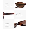 image:imageSOJOS Trendy Polarized Oval Sunglasses for Women Retro Chic 90s Shades Lightweight Sunnies SJ2656Brown Tortoise Frame Brown Grading Lens
