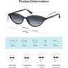 image:imageSOJOS Trendy Polarized Oval Sunglasses for Women Retro Chic 90s Shades Lightweight Sunnies SJ2656Green Frame Grey Grading Lens