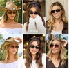 image:imageSOJOS Trendy Polarized Oval Sunglasses for Women Retro Chic 90s Shades Lightweight Sunnies SJ2656Milky Brown Frame Orange Lens