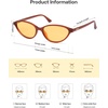 image:imageSOJOS Trendy Polarized Oval Sunglasses for Women Retro Chic 90s Shades Lightweight Sunnies SJ2656Milky Brown Frame Orange Lens