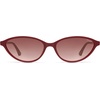 image:imageSOJOS Trendy Polarized Oval Sunglasses for Women Retro Chic 90s Shades Lightweight Sunnies SJ2656Red Frame Red Grading Lens