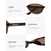 image:imageSOJOS Trendy Polarized Oval Sunglasses for Women Retro Chic 90s Shades Lightweight Sunnies SJ2656Tortoise Frame Brown Lens