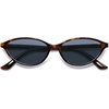 image:imageSOJOS Trendy Polarized Oval Sunglasses for Women Retro Chic 90s Shades Lightweight Sunnies SJ2656Tortoise Frame Grey Lens