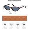 image:imageSOJOS Trendy Polarized Oval Sunglasses for Women Retro Chic 90s Shades Lightweight Sunnies SJ2656Tortoise Frame Grey Lens