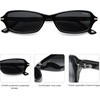 image:imageSOJOS Trendy Polarized Petite Rectangle Sunglasses Womens Mens Retro Skinny 90s Y2K Thin Shades SJ2376Black