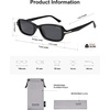 image:imageSOJOS Trendy Polarized Petite Rectangle Sunglasses Womens Mens Retro Skinny 90s Y2K Thin Shades SJ2376Black