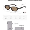 image:imageSOJOS Trendy Polarized Petite Rectangle Sunglasses Womens Mens Retro Skinny 90s Y2K Thin Shades SJ2376Brown