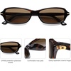 image:imageSOJOS Trendy Polarized Petite Rectangle Sunglasses Womens Mens Retro Skinny 90s Y2K Thin Shades SJ2376Brown