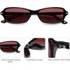 image:imageSOJOS Trendy Polarized Petite Rectangle Sunglasses Womens Mens Retro Skinny 90s Y2K Thin Shades SJ2376Burgundy