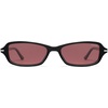 image:imageSOJOS Trendy Polarized Petite Rectangle Sunglasses Womens Mens Retro Skinny 90s Y2K Thin Shades SJ2376Burgundy