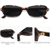 image:imageSOJOS Trendy Polarized Petite Rectangle Sunglasses Womens Mens Retro Skinny 90s Y2K Thin Shades SJ2376Tortoise