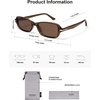 image:imageSOJOS Trendy Polarized Petite Rectangle Sunglasses Womens Mens Retro Skinny 90s Y2K Thin Shades SJ2376Transparent Brown