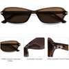 image:imageSOJOS Trendy Polarized Petite Rectangle Sunglasses Womens Mens Retro Skinny 90s Y2K Thin Shades SJ2376Transparent Brown