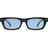 image:imageSOJOS Trendy Polarized Rectangle Sunglasses Womens Men Retro Vintage Sun Glasses SJ2379Black Frame Blue Lens