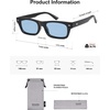 image:imageSOJOS Trendy Polarized Rectangle Sunglasses Womens Men Retro Vintage Sun Glasses SJ2379Black Frame Blue Lens