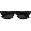image:imageSOJOS Trendy Polarized Rectangle Sunglasses Womens Men Retro Vintage Sun Glasses SJ2379Black Frame Grey Lens