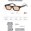 image:imageSOJOS Trendy Polarized Rectangle Sunglasses Womens Men Retro Vintage Sun Glasses SJ2379Tortorise Frame Orange Lens