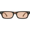 image:imageSOJOS Trendy Polarized Rectangle Sunglasses Womens Men Retro Vintage Sun Glasses SJ2379Tortorise Frame Orange Lens