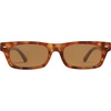 image:imageSOJOS Trendy Polarized Rectangle Sunglasses Womens Men Retro Vintage Sun Glasses SJ2379Yellow Tortoise Frame Brown Lens