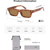 image:imageSOJOS Trendy Polarized Rectangle Sunglasses Womens Men Retro Vintage Sun Glasses SJ2379Yellow Tortoise Frame Brown Lens