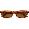 image:imageSOJOS Trendy Polarized Rectangle Sunglasses Womens Men Retro Vintage Sun Glasses SJ2379Yellow Tortoise Frame Brown Lens