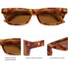 image:imageSOJOS Trendy Polarized Rectangle Sunglasses Womens Men Retro Vintage Sun Glasses SJ2379Yellow Tortoise Frame Brown Lens