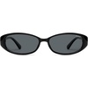 image:imageSOJOS Trendy Polarized Retro Oval Sunglasses for Women Chic 90s Sunnies Lightweight Narrow Shades SJ2641Black Frame Grey Lens