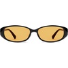 image:imageSOJOS Trendy Polarized Retro Oval Sunglasses for Women Chic 90s Sunnies Lightweight Narrow Shades SJ2641Black Frame Orange Lens