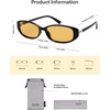 image:imageSOJOS Trendy Polarized Retro Oval Sunglasses for Women Chic 90s Sunnies Lightweight Narrow Shades SJ2641Black Frame Orange Lens