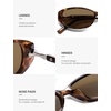 image:imageSOJOS Trendy Polarized Retro Oval Sunglasses for Women Chic 90s Sunnies Lightweight Narrow Shades SJ2641Tortoise Frame Brown Lens