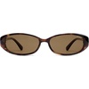 image:imageSOJOS Trendy Polarized Retro Oval Sunglasses for Women Chic 90s Sunnies Lightweight Narrow Shades SJ2641Tortoise Frame Brown Lens