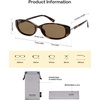 image:imageSOJOS Trendy Polarized Retro Oval Sunglasses for Women Chic 90s Sunnies Lightweight Narrow Shades SJ2641Tortoise Frame Brown Lens