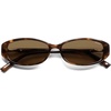 image:imageSOJOS Trendy Polarized Retro Oval Sunglasses for Women Chic 90s Sunnies Lightweight Narrow Shades SJ2641Tortoise Frame Brown Lens
