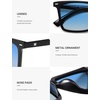 image:imageSOJOS Trendy Polarized Square Sunglasses Womens Men Retro Vintage 90s Sun Glasses SJ2387Black Frame Blue Grading Lens