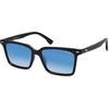 image:imageSOJOS Trendy Polarized Square Sunglasses Womens Men Retro Vintage 90s Sun Glasses SJ2387Black Frame Blue Grading Lens