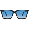 image:imageSOJOS Trendy Polarized Square Sunglasses Womens Men Retro Vintage 90s Sun Glasses SJ2387Black Frame Blue Grading Lens