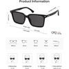 image:imageSOJOS Trendy Polarized Square Sunglasses Womens Men Retro Vintage 90s Sun Glasses SJ2387Black Frame Grey Lens