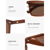 image:imageSOJOS Trendy Polarized Square Sunglasses Womens Men Retro Vintage 90s Sun Glasses SJ2387Milky Brown Frame Brown Lens