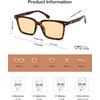 image:imageSOJOS Trendy Polarized Square Sunglasses Womens Men Retro Vintage 90s Sun Glasses SJ2387Red Tortoise Frame Light Brown Lens
